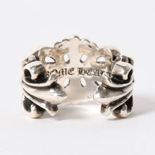 画像をギャラリービューアに読み込む, CHROME HEARTS クロムハーツ DOUBLE FLORAL CROSS ダブルフローラルクロス リング 重量約16.68g サイズ15号 美品 中古 4a005203