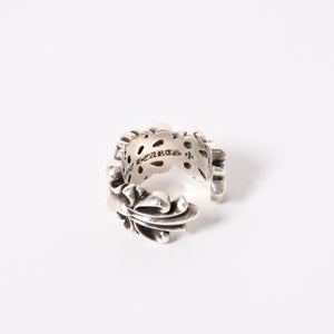 CHROME HEARTS クロムハーツ DOUBLE FLORAL CROSS ダブルフローラルクロス リング 重量約16.68g サイズ15号 美品 中古 4a005203