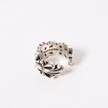 画像をギャラリービューアに読み込む, CHROME HEARTS クロムハーツ DOUBLE FLORAL CROSS ダブルフローラルクロス リング 重量約16.68g サイズ15号 美品 中古 4a005203