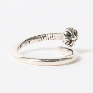 極美品 CHROME HEARTS クロムハーツ RNG NAIL W/CROSS BALL ネイル クロスボールリング 重量約7.19g サイズ21号 シルバー925 中古 4a005174