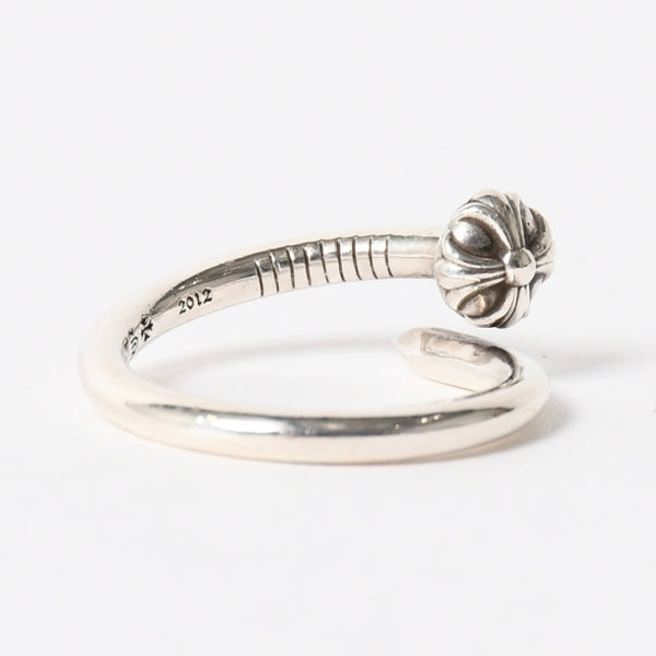 極美品 CHROME HEARTS クロムハーツ RNG NAIL W/CROSS BALL ネイル クロスボールリング 重量約7.19g サイズ21号 シルバー925 中古 4a005174