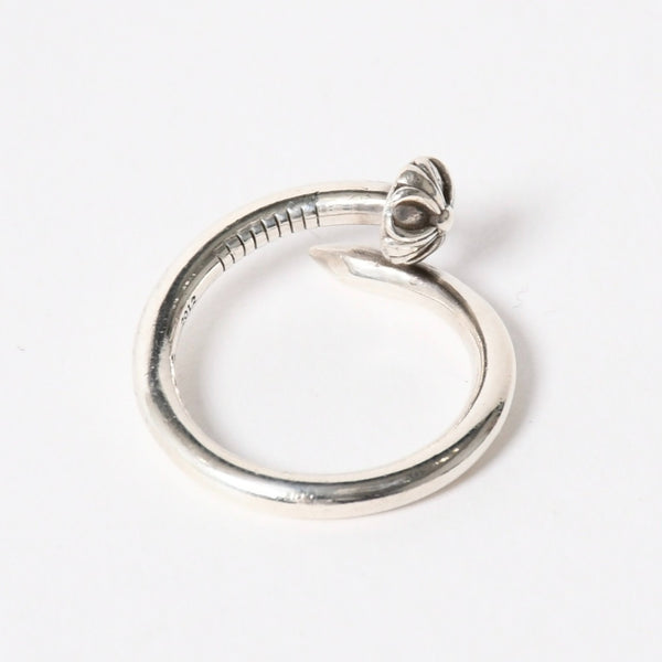 極美品 CHROME HEARTS クロムハーツ RNG NAIL W/CROSS BALL ネイル クロスボールリング 重量約7.19g サイズ21号 シルバー925 中古 4a005174