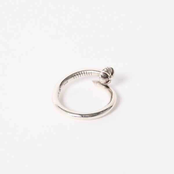 極美品 CHROME HEARTS クロムハーツ RNG NAIL W/CROSS BALL ネイル クロスボールリング 重量約7.19g サイズ21号 シルバー925 中古 4a005174