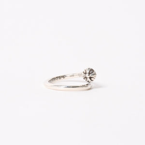 極美品 CHROME HEARTS クロムハーツ RNG NAIL W/CROSS BALL ネイル クロスボールリング 重量約7.19g サイズ21号 シルバー925 中古 4a005174