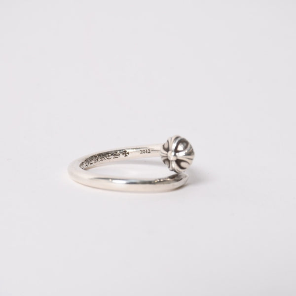 極美品 CHROME HEARTS クロムハーツ RNG NAIL W/CROSS BALL ネイル クロスボールリング 重量約7.19g サイズ21号 シルバー925 中古 4a005174