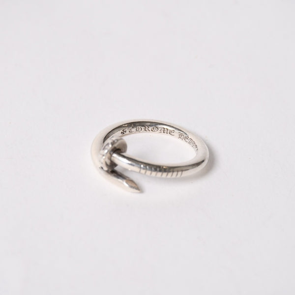 極美品 CHROME HEARTS クロムハーツ RNG NAIL W/CROSS BALL ネイル クロスボールリング 重量約7.19g サイズ21号 シルバー925 中古 4a005174