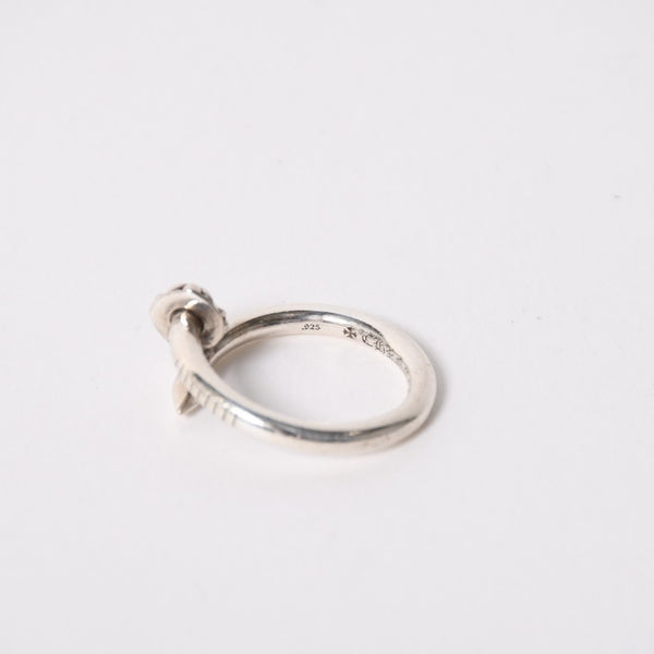 極美品 CHROME HEARTS クロムハーツ RNG NAIL W/CROSS BALL ネイル クロスボールリング 重量約7.19g サイズ21号 シルバー925 中古 4a005174