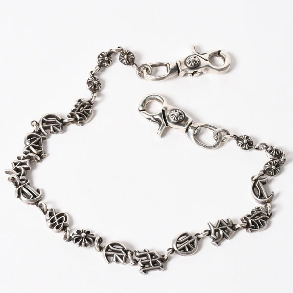 CHROME HEARTS クロムハーツ スペルアウト ウォレットチェーン ロング 2クリップ 重量約216.83g 全長約63cm 美品 中古 4a005222