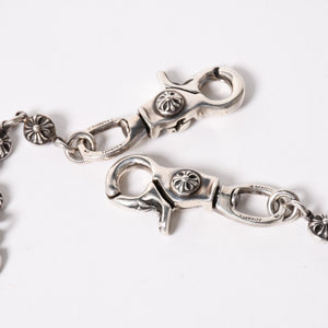 CHROME HEARTS クロムハーツ スペルアウト ウォレットチェーン ロング 2クリップ 重量約216.83g 全長約63cm 美品 中古 4a005222
