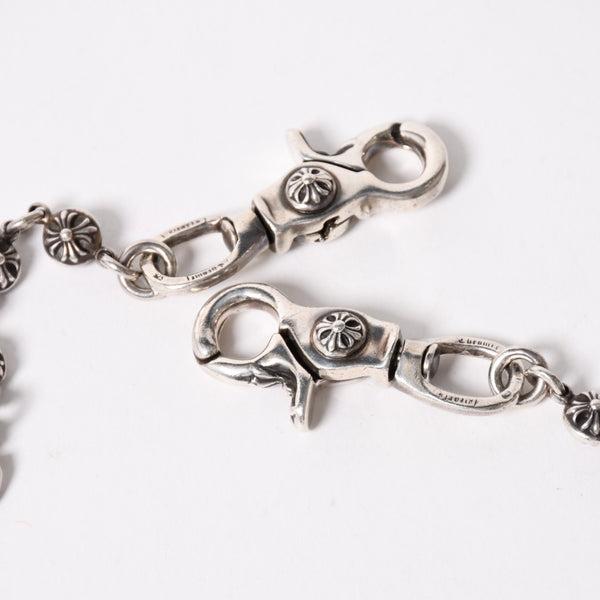 CHROME HEARTS クロムハーツ スペルアウト ウォレットチェーン ロング 2クリップ 重量約216.83g 全長約63cm 美品 中古 4a005222