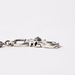 CHROME HEARTS クロムハーツ スペルアウト ウォレットチェーン ロング 2クリップ 重量約216.83g 全長約63cm 美品 中古 4a005222