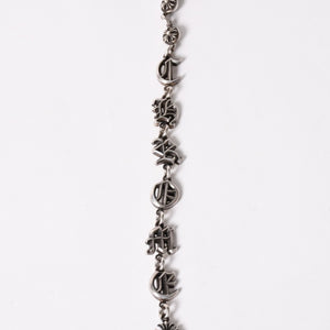 CHROME HEARTS クロムハーツ スペルアウト ウォレットチェーン ロング 2クリップ 重量約216.83g 全長約63cm 美品 中古 4a005222