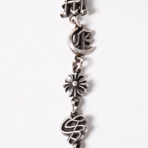 CHROME HEARTS クロムハーツ スペルアウト ウォレットチェーン ロング 2クリップ 重量約216.83g 全長約63cm 美品 中古 4a005222