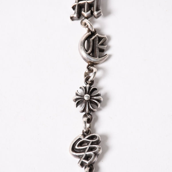 CHROME HEARTS クロムハーツ スペルアウト ウォレットチェーン ロング 2クリップ 重量約216.83g 全長約63cm 美品 中古 4a005222