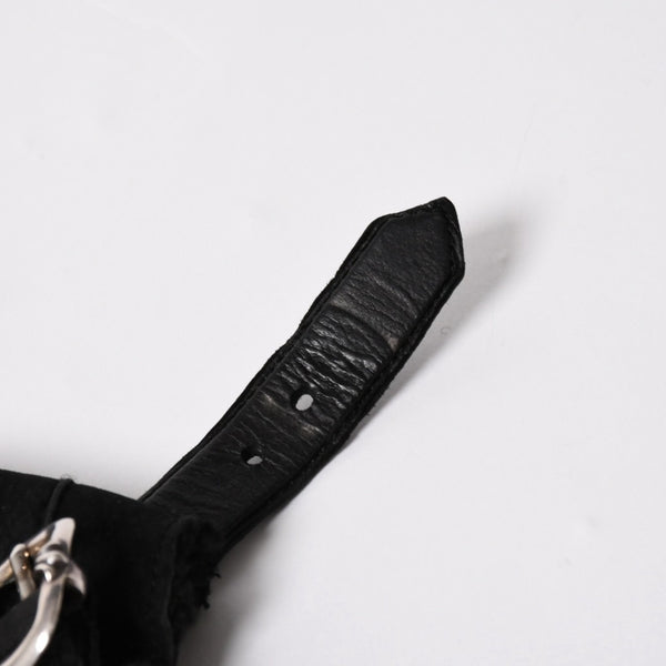 CHROME HEARTS クロムハーツ シアリング フィンガーレス バックルグローブ サイズ8.5 195/215 ガンスリンガー ラムレザー ブラックレザー 美品 中古 4a005530