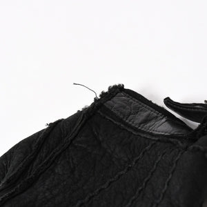 CHROME HEARTS クロムハーツ シアリング フィンガーレス バックルグローブ サイズ8.5 195/215 ガンスリンガー ラムレザー ブラックレザー 美品 中古 4a005530