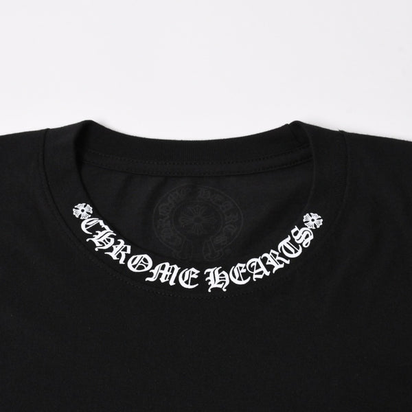 New and unused item CHROME HEARTS Short sleeve T-shirt Size XL Neck logo Old English Black Used 4a005505