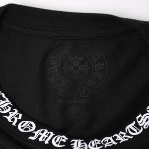 New and unused item CHROME HEARTS Short sleeve T-shirt Size XL Neck logo Old English Black Used 4a005505