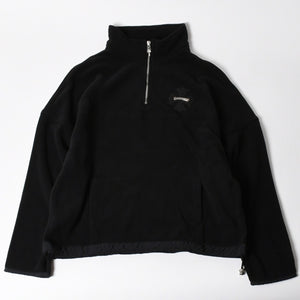 新品未使用品 CHROME HEARTS クロムハーツ Y NOT ワイノット ハーフジップフリース サイズL CHプラスパッチ ブラック シルバー925 中古 4a005506