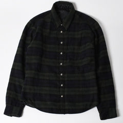 CHROME HEARTS クロムハーツ リバーシブルジャケット シャツジャケット 中綿シャツ クロスボールボタン グリーン ネイビー サイズM 美品 中古 4a005529