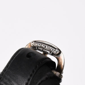 CHROME HEARTS クロムハーツ シアリング フィンガーレス バックルグローブ サイズ8.5 195/215 ガンスリンガー ラムレザー ブラックレザー 美品 中古 4a005530