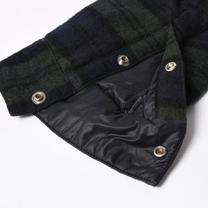 CHROME HEARTS クロムハーツ リバーシブルジャケット シャツジャケット 中綿シャツ クロスボールボタン グリーン ネイビー サイズM 美品 中古 4a005529