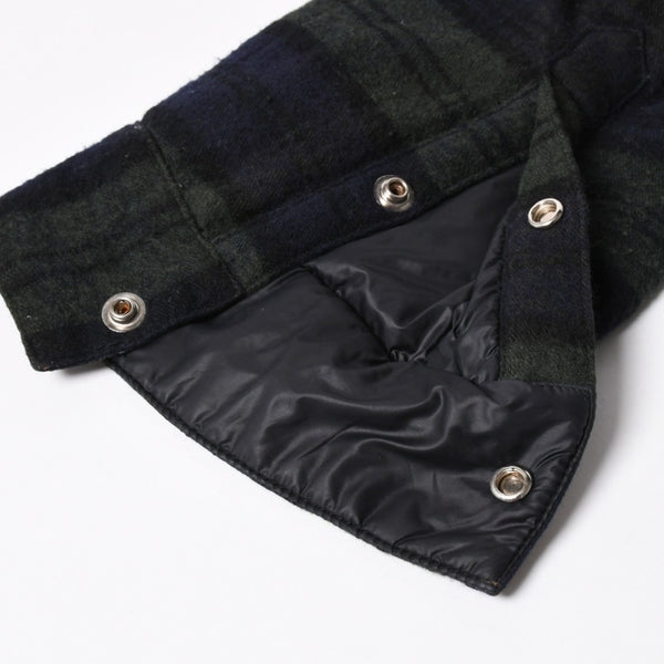 CHROME HEARTS クロムハーツ リバーシブルジャケット シャツジャケット 中綿シャツ クロスボールボタン グリーン ネイビー サイズM 美品 中古 4a005529