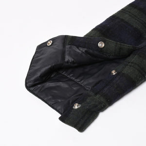 CHROME HEARTS クロムハーツ リバーシブルジャケット シャツジャケット 中綿シャツ クロスボールボタン グリーン ネイビー サイズM 美品 中古 4a005529