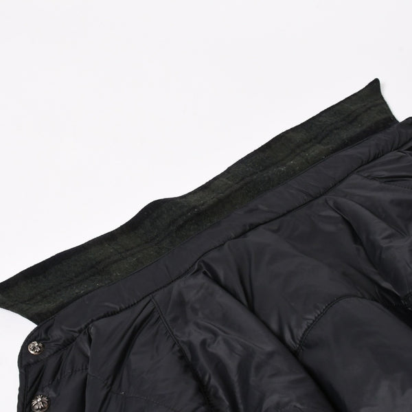 CHROME HEARTS クロムハーツ リバーシブルジャケット シャツジャケット 中綿シャツ クロスボールボタン グリーン ネイビー サイズM 美品 中古 4a005529