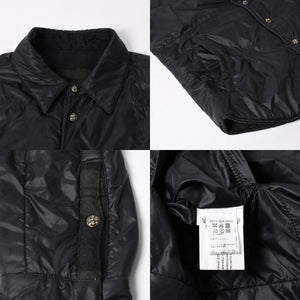 CHROME HEARTS クロムハーツ リバーシブルジャケット シャツジャケット 中綿シャツ クロスボールボタン グリーン ネイビー サイズM 美品 中古 4a005529