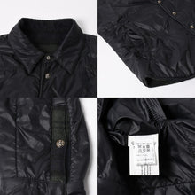 画像をギャラリービューアに読み込む, CHROME HEARTS クロムハーツ リバーシブルジャケット シャツジャケット 中綿シャツ クロスボールボタン グリーン ネイビー サイズM 美品 中古 4a005529