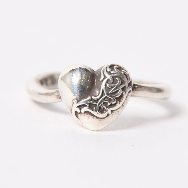 CHROME HEARTS クロムハーツ RING BUBBLEGUM HEART バブルガム ハートリング 重量約2.33g サイズ3号 シルバー925 美品 中古 4a005490