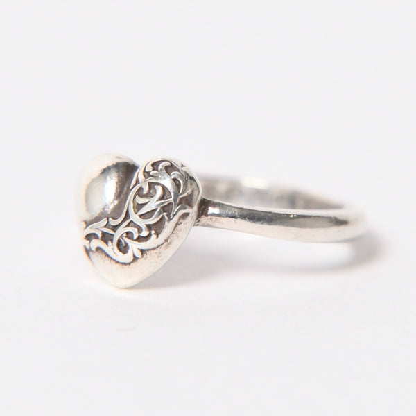 CHROME HEARTS クロムハーツ RING BUBBLEGUM HEART バブルガム ハートリング 重量約2.33g サイズ3号 シルバー925 美品 中古 4a005490