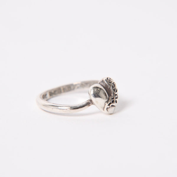 CHROME HEARTS クロムハーツ RING BUBBLEGUM HEART バブルガム ハートリング 重量約2.33g サイズ3号 シルバー925 美品 中古 4a005490