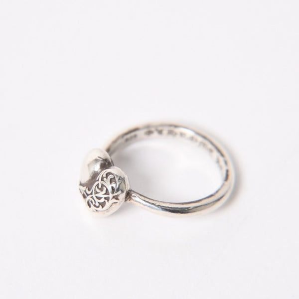 CHROME HEARTS クロムハーツ RING BUBBLEGUM HEART バブルガム ハートリング 重量約2.33g サイズ3号 シルバー925 美品 中古 4a005490