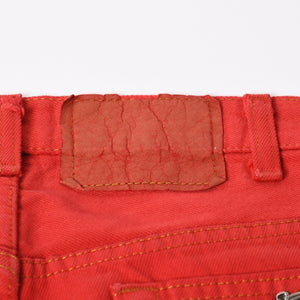 極美品 CHROME HEARTS クロムハーツ デニムパンツ リーバイス サイズ36 ラージCHクロスパッチ セメタリークロスパッチ 18パッチ Levi's 中古 4a005539