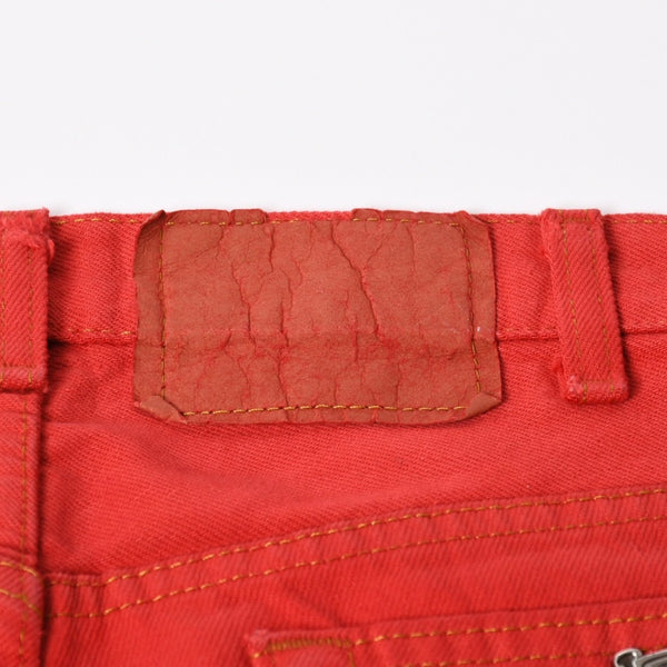 極美品 CHROME HEARTS クロムハーツ デニムパンツ リーバイス サイズ36 ラージCHクロスパッチ セメタリークロスパッチ 18パッチ Levi's 中古 4a005539