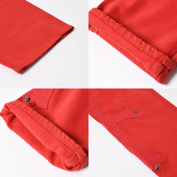 極美品 CHROME HEARTS クロムハーツ デニムパンツ リーバイス サイズ36 ラージCHクロスパッチ セメタリークロスパッチ 18パッチ Levi's 中古 4a005539