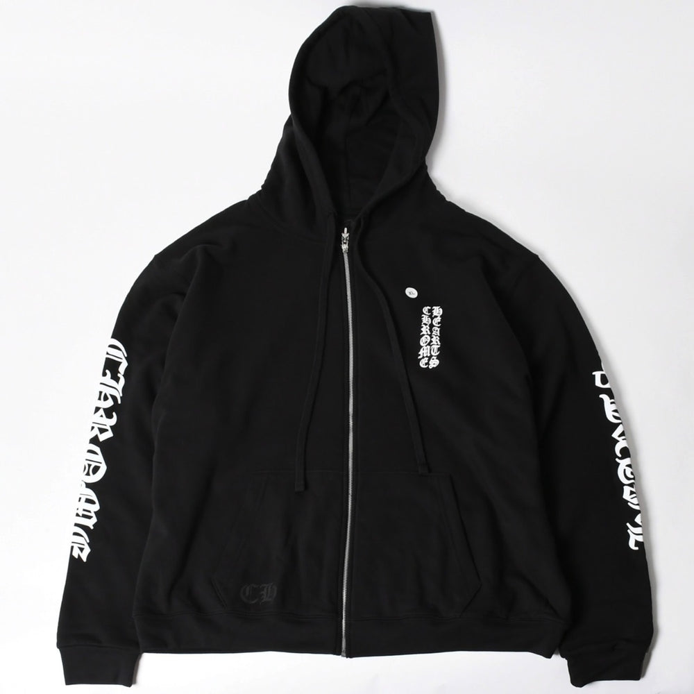 New and unused CHROME HEARTS Double Face Zip Up Hoodie Parka Size XL Old English New Used 4a005509