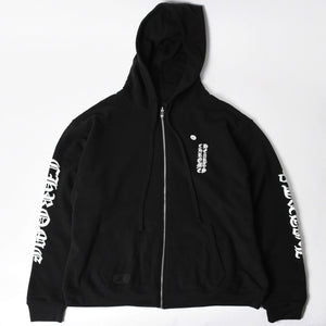 新品未使用 CHROME HEARTS クロムハーツ ダブルフェイス ジップアップフーディー パーカー サイズXL オールドイングリッシュ 新型 中古 4a005509