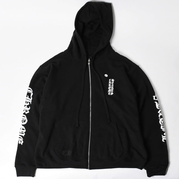 新品未使用 CHROME HEARTS クロムハーツ ダブルフェイス ジップアップフーディー パーカー サイズXL オールドイングリッシュ 新型 中古 4a005509