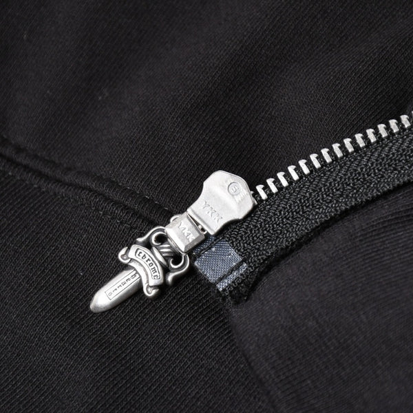 新品未使用 CHROME HEARTS クロムハーツ ダブルフェイス ジップアップフーディー パーカー サイズXL オールドイングリッシュ 新型 中古 4a005509