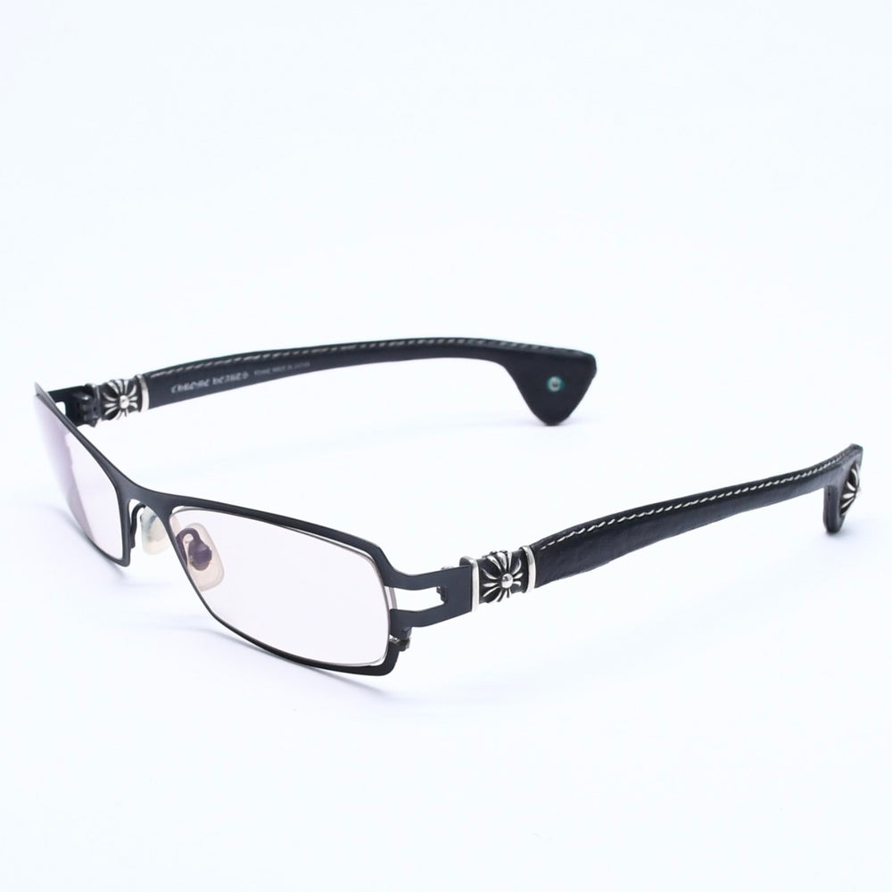CHROME HEARTS クロムハーツ M.DIVER 2 CHプラステンプル レザーサングラス アイウェア シルバー925 美品 中古 4a005600