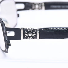 Load image into Gallery viewer, CHROME HEARTS クロムハーツ M.DIVER 2 CHプラステンプル レザーサングラス アイウェア シルバー925 美品 中古 4a005600