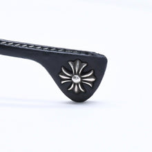 Load image into Gallery viewer, CHROME HEARTS クロムハーツ M.DIVER 2 CHプラステンプル レザーサングラス アイウェア シルバー925 美品 中古 4a005600