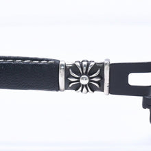 Load image into Gallery viewer, CHROME HEARTS クロムハーツ M.DIVER 2 CHプラステンプル レザーサングラス アイウェア シルバー925 美品 中古 4a005600