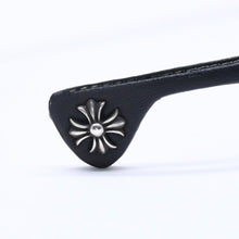 Load image into Gallery viewer, CHROME HEARTS クロムハーツ M.DIVER 2 CHプラステンプル レザーサングラス アイウェア シルバー925 美品 中古 4a005600