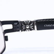 Load image into Gallery viewer, CHROME HEARTS クロムハーツ M.DIVER 2 CHプラステンプル レザーサングラス アイウェア シルバー925 美品 中古 4a005600