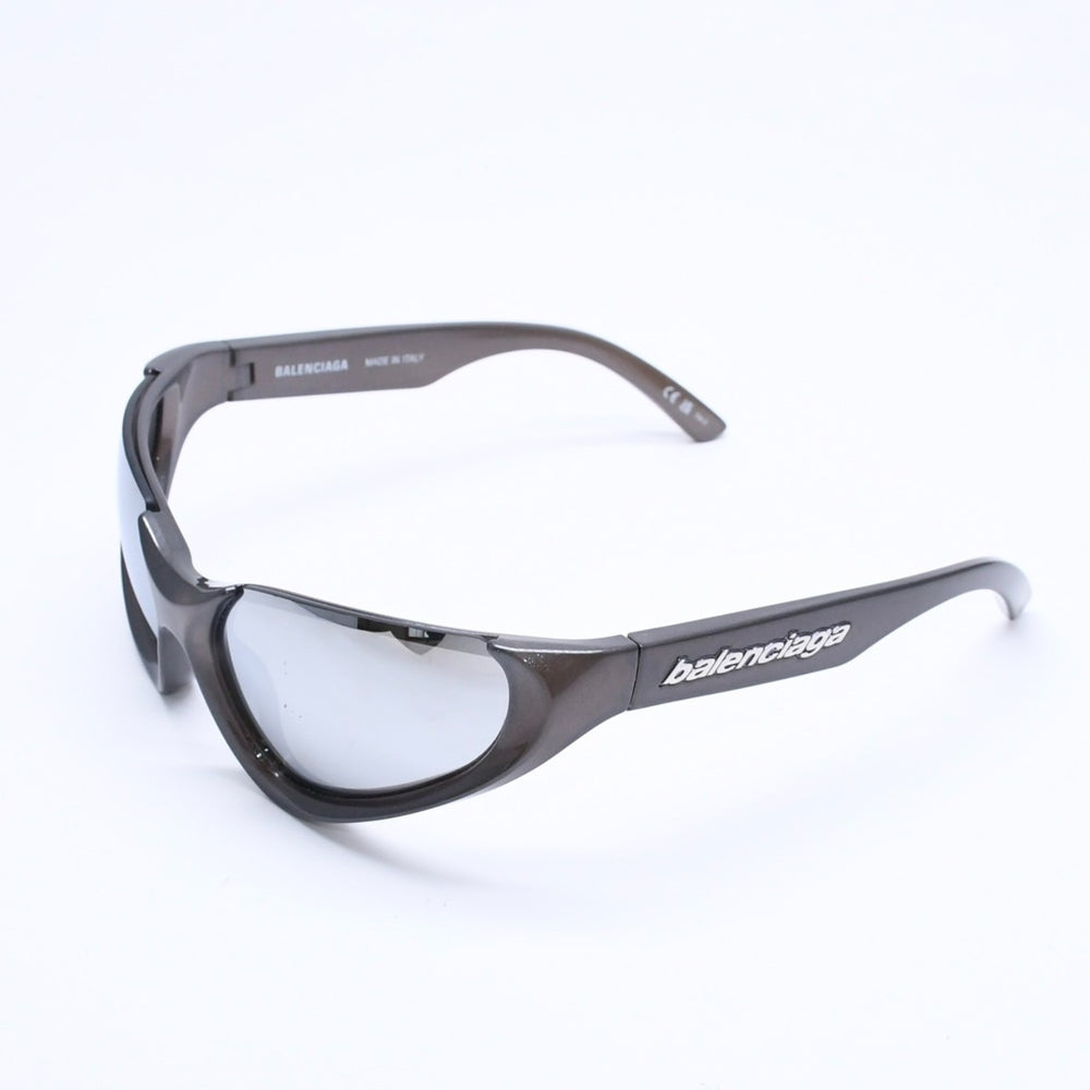 極美品 BALENCIAGA バレンシアガ グローバルフィット サングラス BB0202S-002 アセテート グレー 中古 4a005562