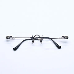 Very Good Condition CHROME HEARTS PILLS 3 Glasses Silver 925 55☐20-144 Eyewear Floral CH Plus Square Black Silver Hardware Used 4a005585